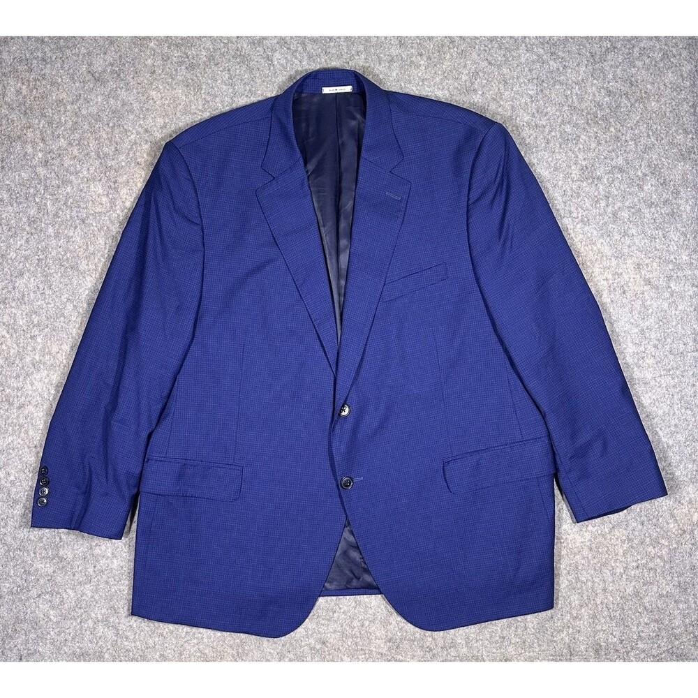 Peter Millar Wool Microcheck Blazer Men’s 50R (Measures 49) Blue Two Button